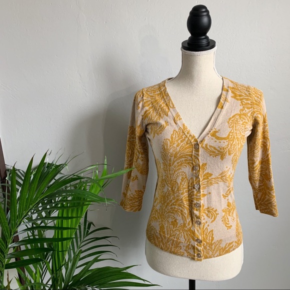 The Limited Sweaters - 🌞 THE LIMITED | Mustard Paisley Cardigan #00012